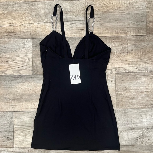 ZARA V-Neck Mini Dress - Picture 6 of 16